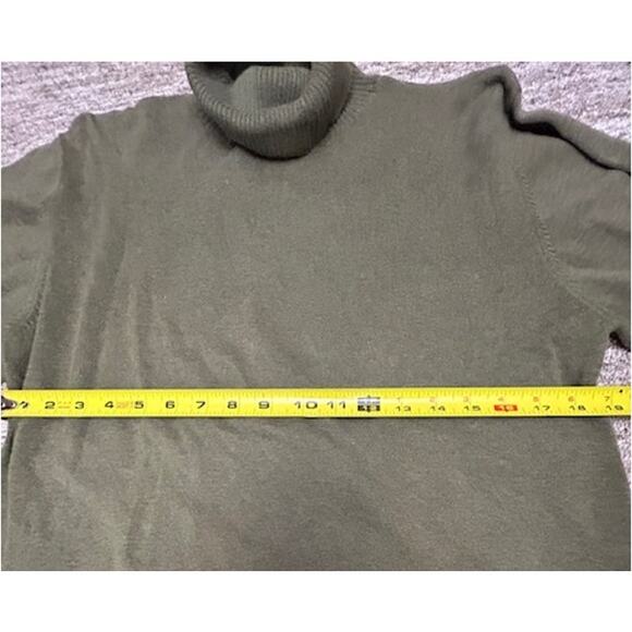 Woolrich Laurel Green 100% Cotton Turtleneck Womens Lightweight Sweater Size L - Picture 4 of 7